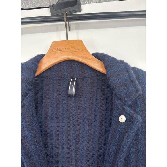 L.B.M. 1911 Mens Navy Knit cardigan Blazer Jacket size Italy Wool Blend size 54R - Picture 3 of 7